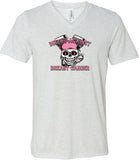 Breast Cancer Tee Bikers Against Breast Cancer Tri Blend V-Neck - Yoga Clothing for You