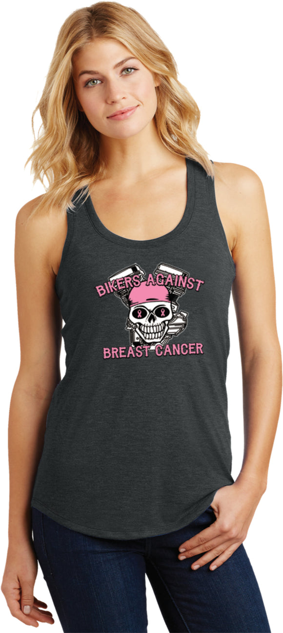 Bikers Against Breast Cancer Ladies Racerback - Yoga Clothing for You