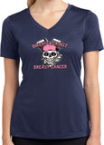 Ladies Bikers Against Breast Cancer Ladies Dry Wicking V-Neck - Yoga Clothing for You
