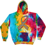 Autism Ribbon Tie Dye Hoodie - Yoga Clothing for You