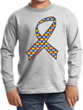 Kids Autism Ribbon Long Sleeve Shirt - Yoga Clothing for You