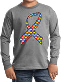 Kids Autism Ribbon Long Sleeve Shirt - Yoga Clothing for You