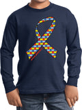 Kids Autism Ribbon Long Sleeve Shirt - Yoga Clothing for You
