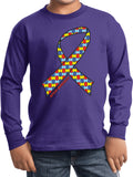 Kids Autism Ribbon Long Sleeve Shirt - Yoga Clothing for You