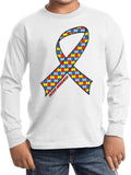 Kids Autism Ribbon Long Sleeve Shirt - Yoga Clothing for You