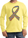 Kids Autism Ribbon Long Sleeve Shirt - Yoga Clothing for You