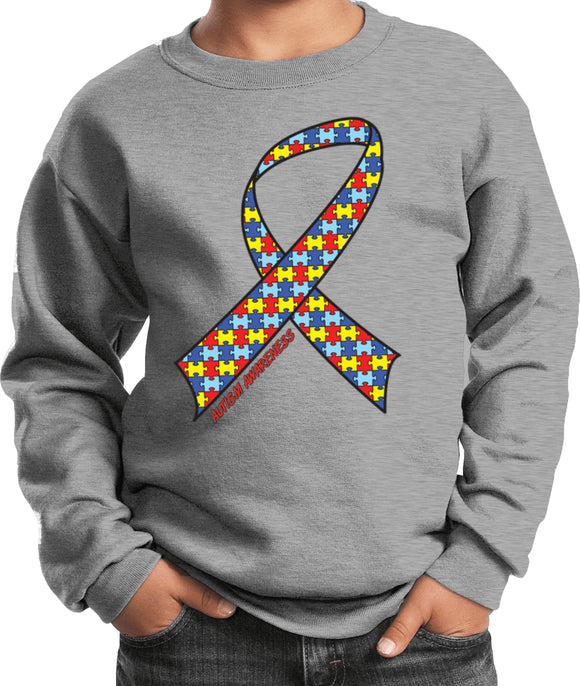 Kids Autism Ribbon Sweatshirt - Yoga Clothing for You