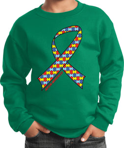 Kids Autism Ribbon Sweatshirt - Yoga Clothing for You