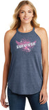 Ladies Breast Cancer Tank Top Survivor Wings Tri Rocker Tanktop - Yoga Clothing for You