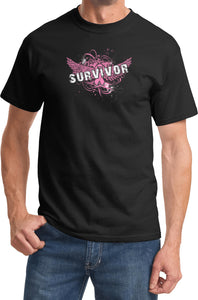 Breast Cancer T-shirt Survivor Wings Tee - Yoga Clothing for You