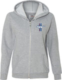 Ladies Ford Full Zip Hoodie Legend Lives Crest Pocket Print - Yoga Clothing for You