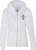 Ladies Ford Full Zip Hoodie Legend Lives Crest Pocket Print - Yoga Clothing for You