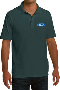 Ford Oval Pique Polo Pocket Print - Yoga Clothing for You