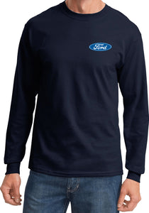 Ford Oval Long Sleeve Shirt Pocket Print - Yoga Clothing for You