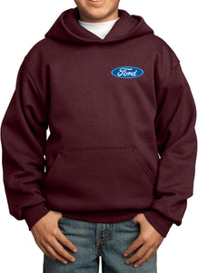 Kids Ford Oval Hoodie Pocket Print - Yoga Clothing for You