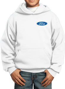 Kids Ford Oval Hoodie Pocket Print - Yoga Clothing for You