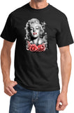 Marilyn Monroe Stars and Roses Portrait T-shirt - Yoga Clothing for You