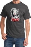 Marilyn Monroe Stars and Roses Portrait T-shirt - Yoga Clothing for You