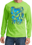 Screaming Blue Skulls Long Sleeve Shirt - Yoga Clothing for You