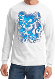 Screaming Blue Skulls Long Sleeve Shirt - Yoga Clothing for You
