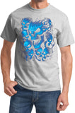 Screaming Blue Skulls T-shirt - Yoga Clothing for You