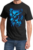 Screaming Blue Skulls T-shirt - Yoga Clothing for You