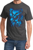 Screaming Blue Skulls T-shirt - Yoga Clothing for You