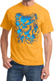 Screaming Blue Skulls T-shirt - Yoga Clothing for You