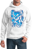 Screaming Blue Skulls Hoodie - Yoga Clothing for You