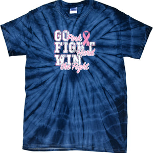 Breast Cancer T-shirt Go Fight Win Spider Tie Dye Tee - Yoga Clothing for You