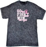 Breast Cancer T-shirt Go Fight Win Mineral Washed Tie Dye Tee - Yoga Clothing for You