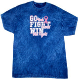 Breast Cancer T-shirt Go Fight Win Mineral Washed Tie Dye Tee - Yoga Clothing for You