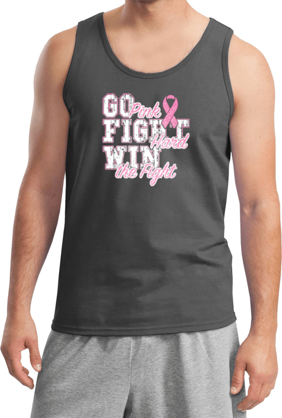 Breast Cancer Tank Top Go Fight Win - Yoga Clothing for You