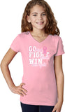 Girls Breast Cancer T-shirt Go Fight Win V-Neck - Yoga Clothing for You