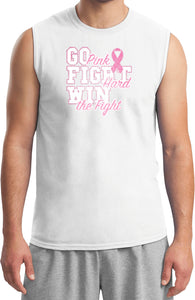Breast Cancer T-shirt Go Fight Win Muscle Tee - Yoga Clothing for You