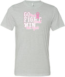 Breast Cancer T-shirt Go Fight Win Tri Blend Tee - Yoga Clothing for You