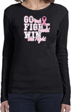 Ladies Breast Cancer T-shirt Go Fight Win Long Sleeve - Yoga Clothing for You