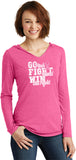 Ladies Breast Cancer T-shirt Go Fight Win Tri Blend Hoodie - Yoga Clothing for You