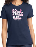 Ladies Breast Cancer T-shirt Go Fight Win Tee - Yoga Clothing for You