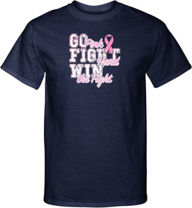 Breast Cancer T-shirt Go Fight Win Tall Tee - Yoga Clothing for You