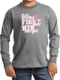 Kids Breast Cancer T-shirt Go Fight Win Youth Long Sleeve - Yoga Clothing for You