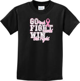 Kids Breast Cancer T-shirt Go Fight Win - Yoga Clothing for You
