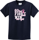 Kids Breast Cancer T-shirt Go Fight Win - Yoga Clothing for You
