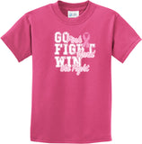 Kids Breast Cancer T-shirt Go Fight Win - Yoga Clothing for You