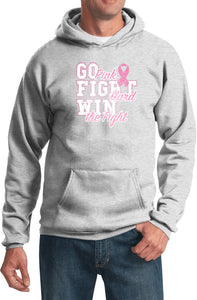 Breast Cancer Hoodie Go Fight Win - Yoga Clothing for You