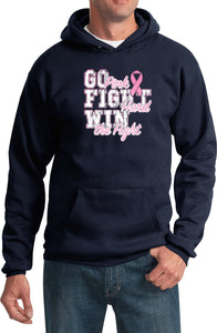 Breast Cancer Hoodie Go Fight Win - Yoga Clothing for You