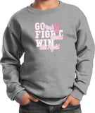 Kids Breast Cancer Sweatshirt Go Fight Win - Yoga Clothing for You