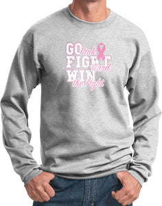 Breast Cancer Sweatshirt Go Fight Win - Yoga Clothing for You