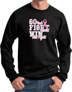 Breast Cancer Sweatshirt Go Fight Win - Yoga Clothing for You