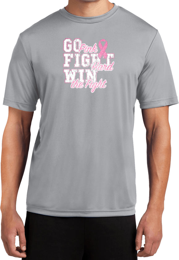 Breast Cancer T-shirt Go Fight Win Moisture Wicking Tee - Yoga Clothing for You